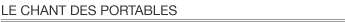 Le chant des portables